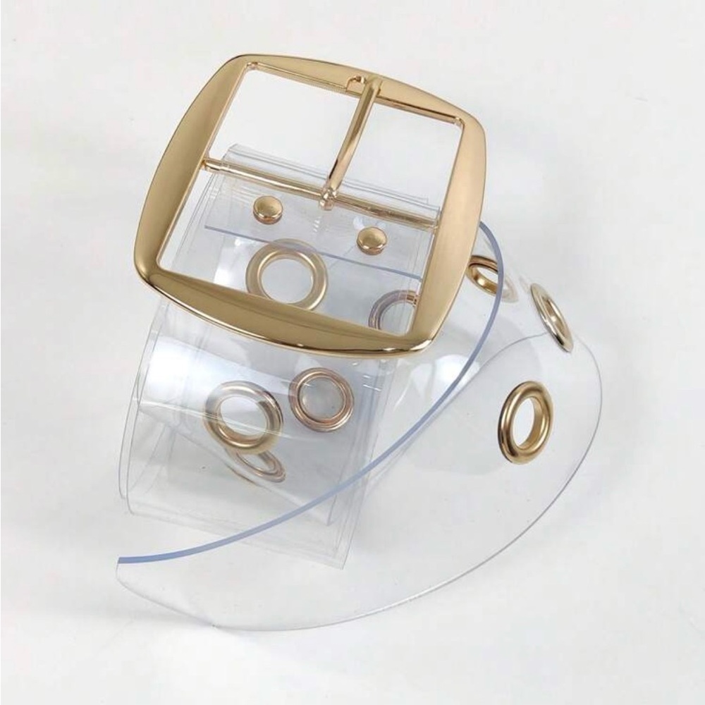 1pc Transparent PVC Wide Belt - Picture 4 of 6